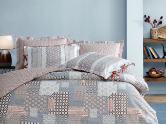 Puffy Tek Ki�ilik Reece Rnf Bask�l� Nevresim Tak�m� - Mavi